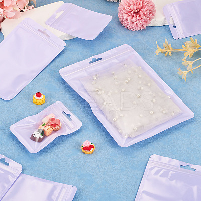 40Pcs 4 Styles Rectangle Plastic Yin-Yang Resealable Packaging Bags ABAG-TA0001-23B-1
