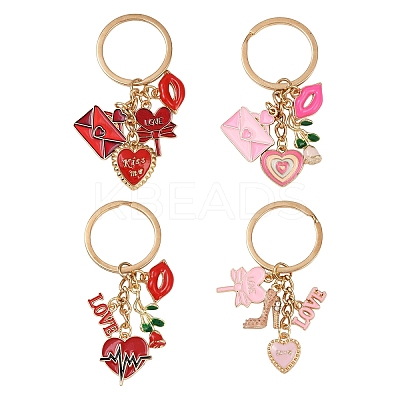 Valentine's Day Alloy Enamel Keychain KEYC-YW00185-01-1
