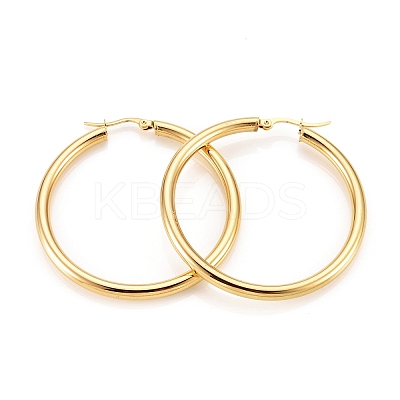304 Stainless Steel Hoop Earrings EJEW-H358-08G-A-1