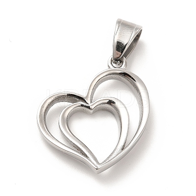 304 Stainless Steel Pendants STAS-K243-15P-1