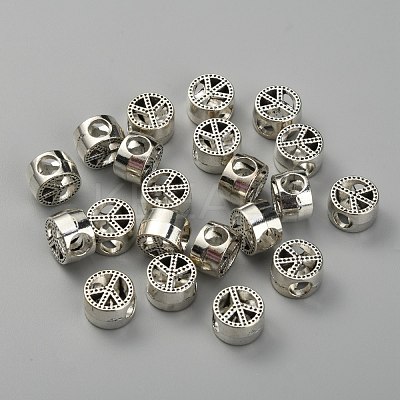 Zinc Alloy European Beads FIND-WH0112-87AS-1