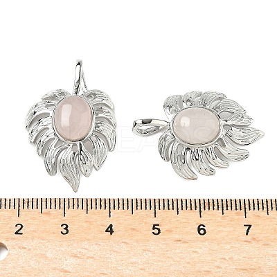 Natural Rose Quartz Pendants G-L623-04P-10-1