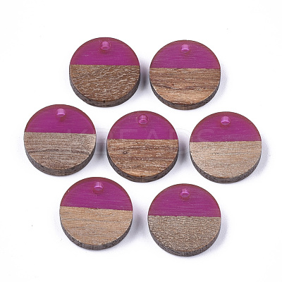 Resin & Walnut Wood Pendants RESI-S358-02E-11-1