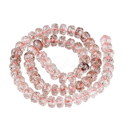 Crackle Transparent Glass Beads Strands GLAA-N068-03A-08-1