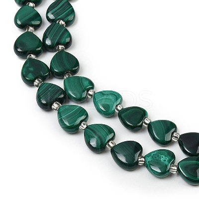 Natural Malachite Beads Strands G-L630-B01-10x10mm-1