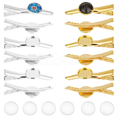 DIY Blank Dome Alligator Hair Clips Making Kit DIY-UN0004-71-1