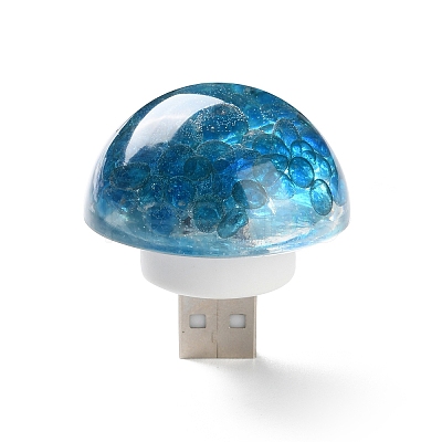 Resin & Epoxy Resin Decor Plate Night Light DJEW-K030-01A-1