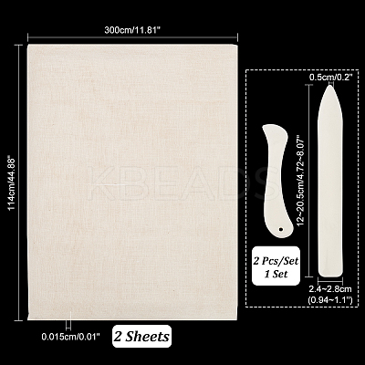2 Sheets Cotton Gauze Fabric DIY-PH0017-41-1
