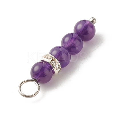Gemstone Beaded Pendants PALLOY-JF01326-1