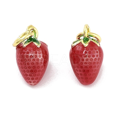 Rack Plating Brass Enamel Charms KK-Q775-18G-01-1