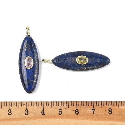 Dyed Natural Lapis Lazuli Pendants G-D357-01F-1