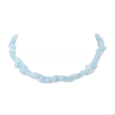 Natural White Jade Dyed Chips Beaded Necklaces NJEW-JN04275-07-1