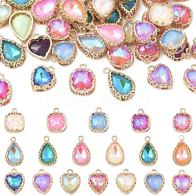 15Pcs Heart K9 Glass Charms GLAA-YW0004-59-1