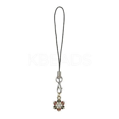 Alloy Enamel Mobile Straps HJEW-JM01474-1