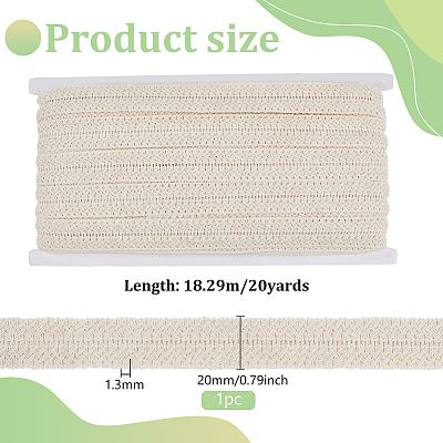 Braided Cotton Lace Ribbons SRIB-WH0011-152A-1