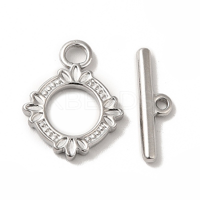 Non-Tarnish 304 Stainless Steel Toggle Clasps STAS-H212-17P-1