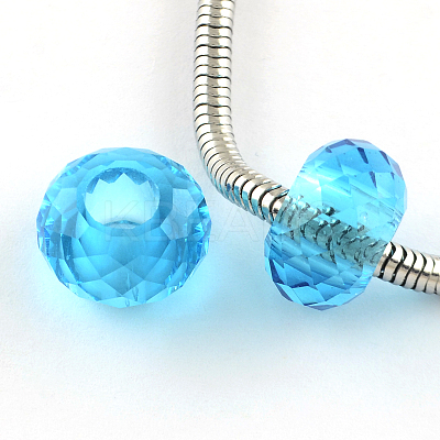 120 Faceted Glass European Beads GPDL-R014-M-1