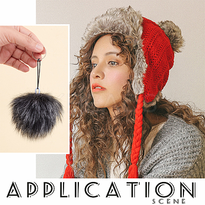 36Pcs 18 Cplors Faux Fox Fur Soft Pompom Ball AJEW-OC0013-65-1