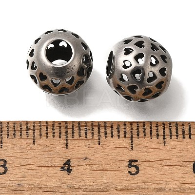 304 Stainless Steel European Beads STAS-D191-04H-AS-1