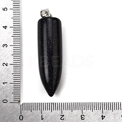 Synthetic Blue Goldstone Pointed Pendants G-F820-12D-1