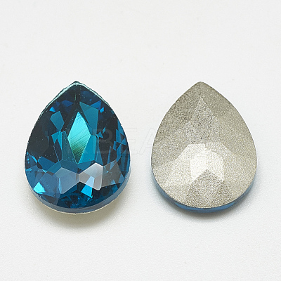 Pointed Back Glass Rhinestone Cabochons RGLA-T081-18x25mm-14-1