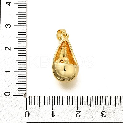 Rack Plating Brass Micro Pave Cubic Zirconia Pendants KK-L226-102G-D-1
