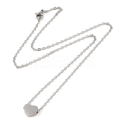 Non-Tarnish 304 Stainless Steel Pendant Necklaces NJEW-P001-10P-1