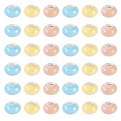 150Pcs Opaque Resin European Beads RESI-TA0004-61B-1