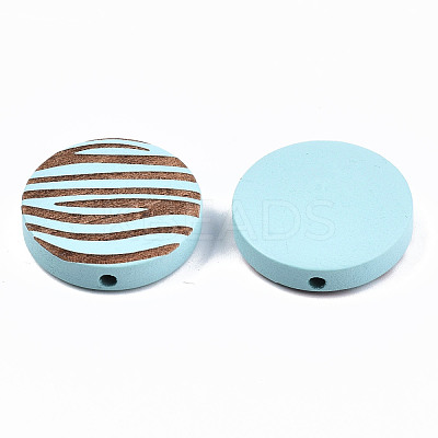 Painted Natural Wood Beads WOOD-T021-50B-02-1