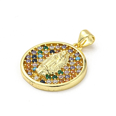 Brass with Cubic Zirconia Pendants FIND-Z023-09A-02-1