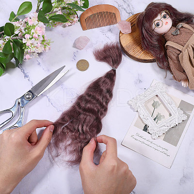 Artificial Wool Doll Wig Hair AJEW-WH0609-186D-1