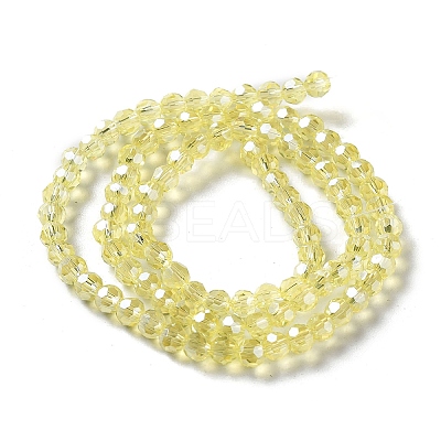 Electroplate Glass Bead Strands X-EGLA-R015-4mm-26-1