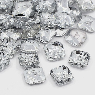 Acrylic Rhinestone Buttons X-BUTT-J007-01-B-1