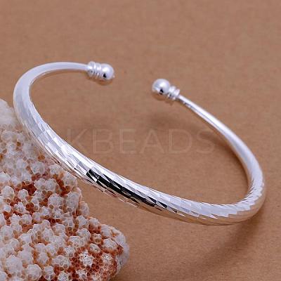 Brass Torque Bangles Cuff Bangles For Women BJEW-BB12407-1