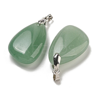 Natural Green Aventurine Pendants G-G147-02P-07-1