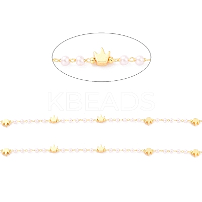 3.28 Feet Handmade CCB Plastic Imitation Pearl X-CHC-I038-19G-1