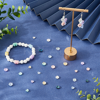 240Pcs 3 Styles Opaque Resin Beads RESI-SC0036-64-1