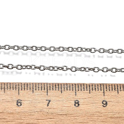Tarnish Resistant 304 Stainless Steel Cable Chains Necklace Making X-STAS-P045-01P-1