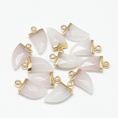 Natural Rose Quartz Pointed Pendants X-G-Q966-11-1