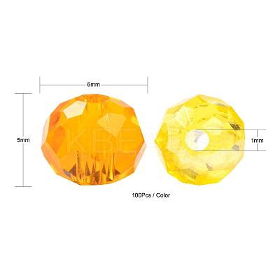 500Pcs 5Colors Electroplate Glass Beads EGLA-LS0001-01C-1