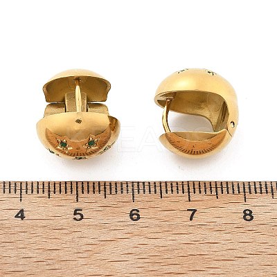 304 Stainless Steel Rhinestone Hoop Earrings EJEW-M041-01G-02-1