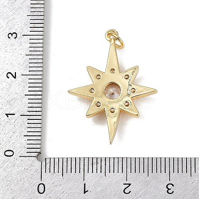 Brass Micro Pave Cubic Zirconia Pendants KK-R230-05G-1