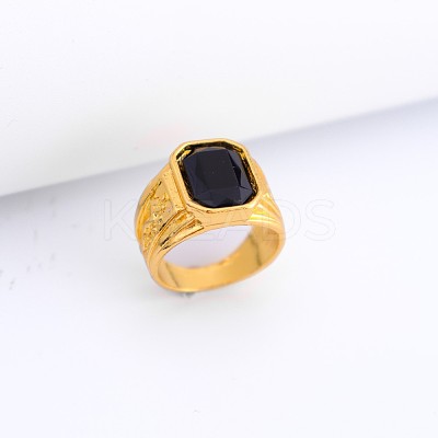 Alloy Rhinestone Finger Rings for Men FS-WG512DB-02-1