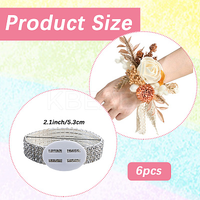 Plastic & Rhinestone Stretch Bracelets AJEW-WH20064-05-1