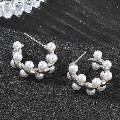Brass Stud Earrings for Women EJEW-A168-21P-1