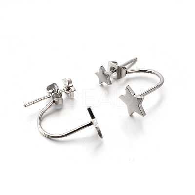Tarnish Resistant 304 Stainless Steel Ear Studs EJEW-P045-14P-1