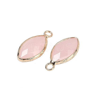 Natural Rose Quartz Faceted Pendants G-G193-01G-08-1