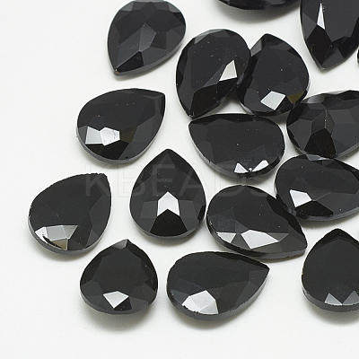 Pointed Back Glass Rhinestone Cabochons RGLA-T081-13x18mm-02-1