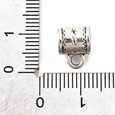 Tibetan Style Alloy Tube Bails TIBE-L008-13AS-1
