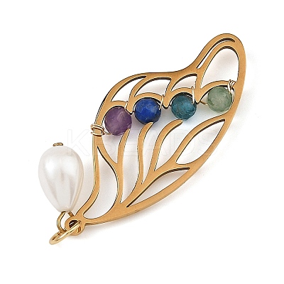 Natural Green Aventurine & Amethyst & Lapis Lazuli & Apatite Faceted Round Wire Wrapped Pendants PALLOY-JF05995-01-1